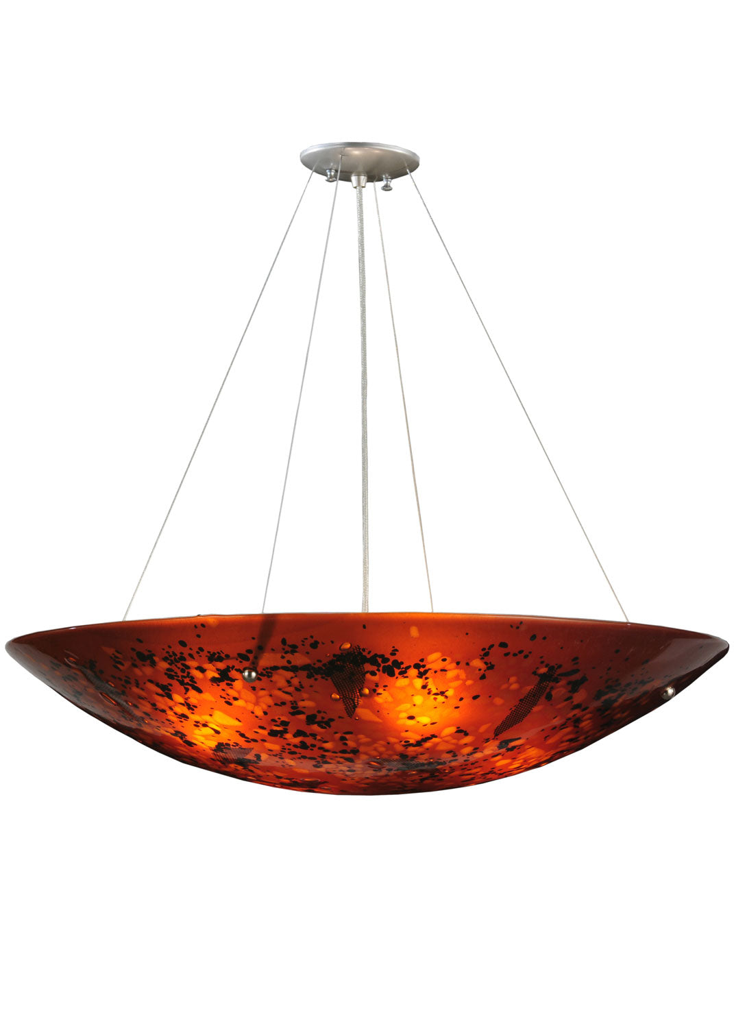 Meyda Tiffany Metro Fusion 115012 Pendant Light - Amber/Screen/Green Clear Chunks