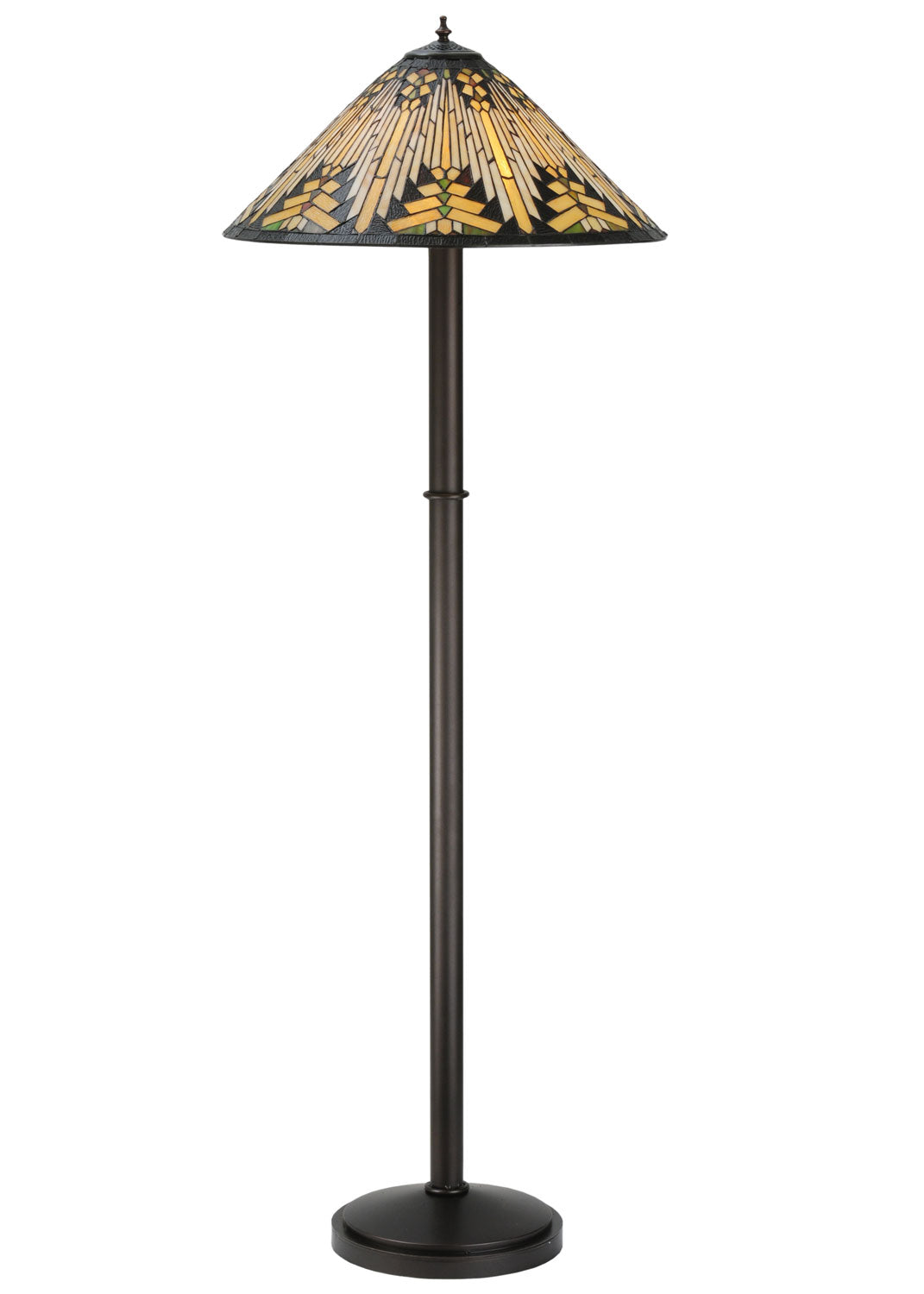 Meyda Tiffany Lighting 115434 Nuevo Three Light Floor Base Lamp Bronze / Dark