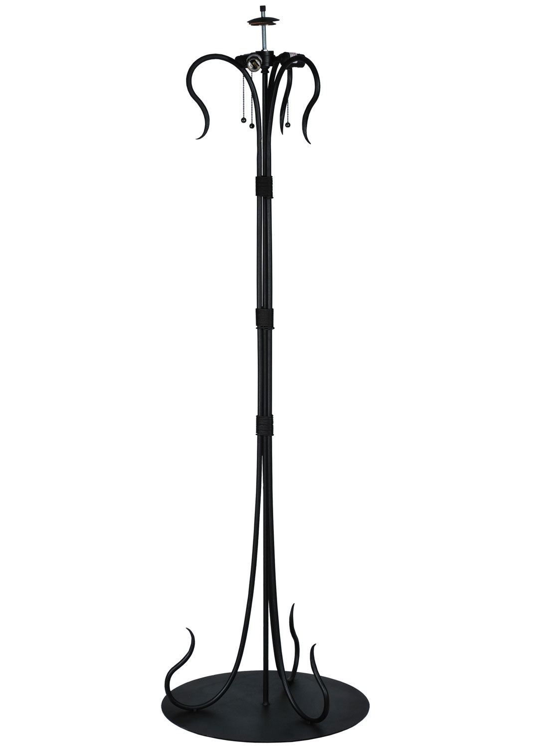 Meyda Tiffany Lighting 115470 Revival Three Light Floor Base Utility Light Black