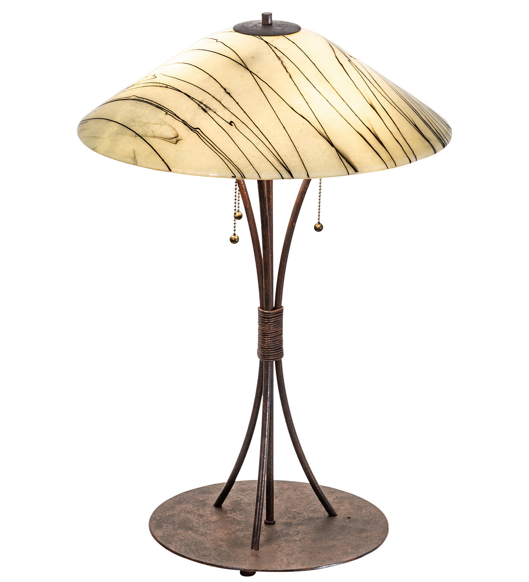 Meyda Tiffany Lighting 117160 Metro Fusion Three Light Table Lamp Lamp Bronze / Dark