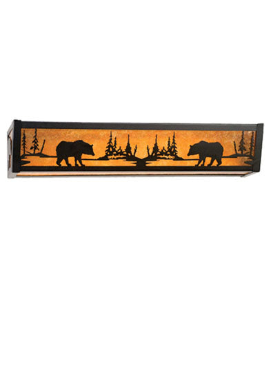 Meyda Tiffany Bear At Lake 14238 Bath Vanity Light 24 in. wide - Rust,Antique,Custom