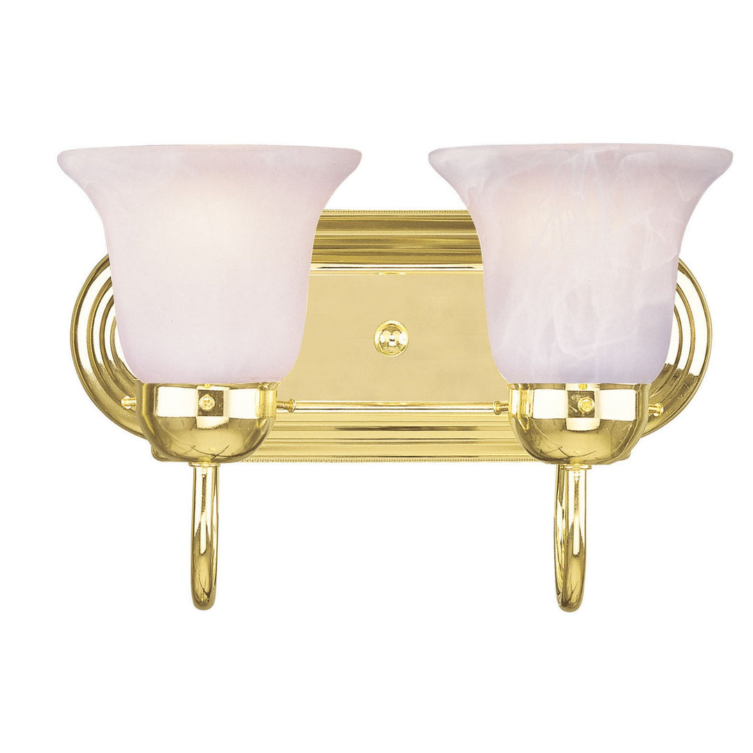 Livex Rivera 1072-02 Bath Vanity Light 12 in. wide - Polished Brass