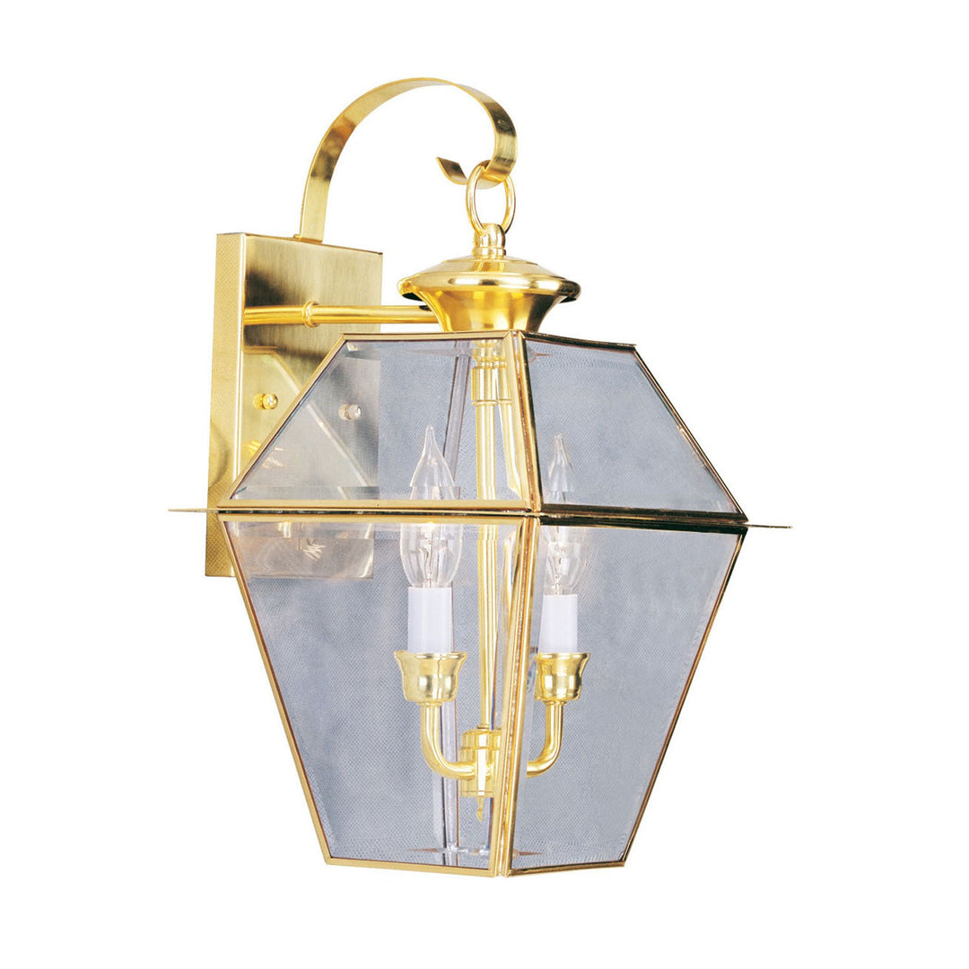 Livex Lighting 2281-02  Westover Outdoor Polished Brass
