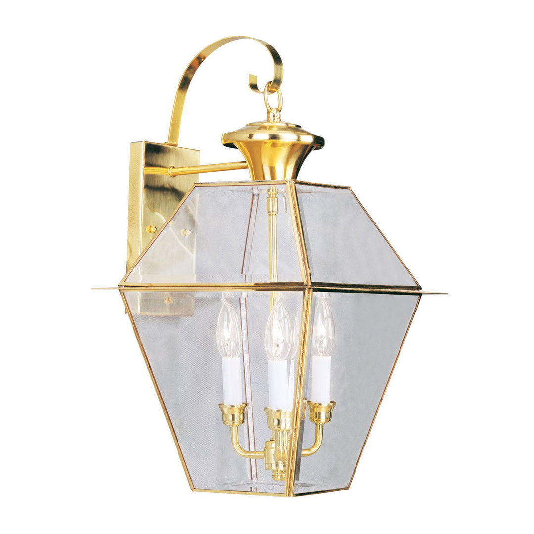 Livex Lighting 2381-02  Westover Outdoor Polished Brass