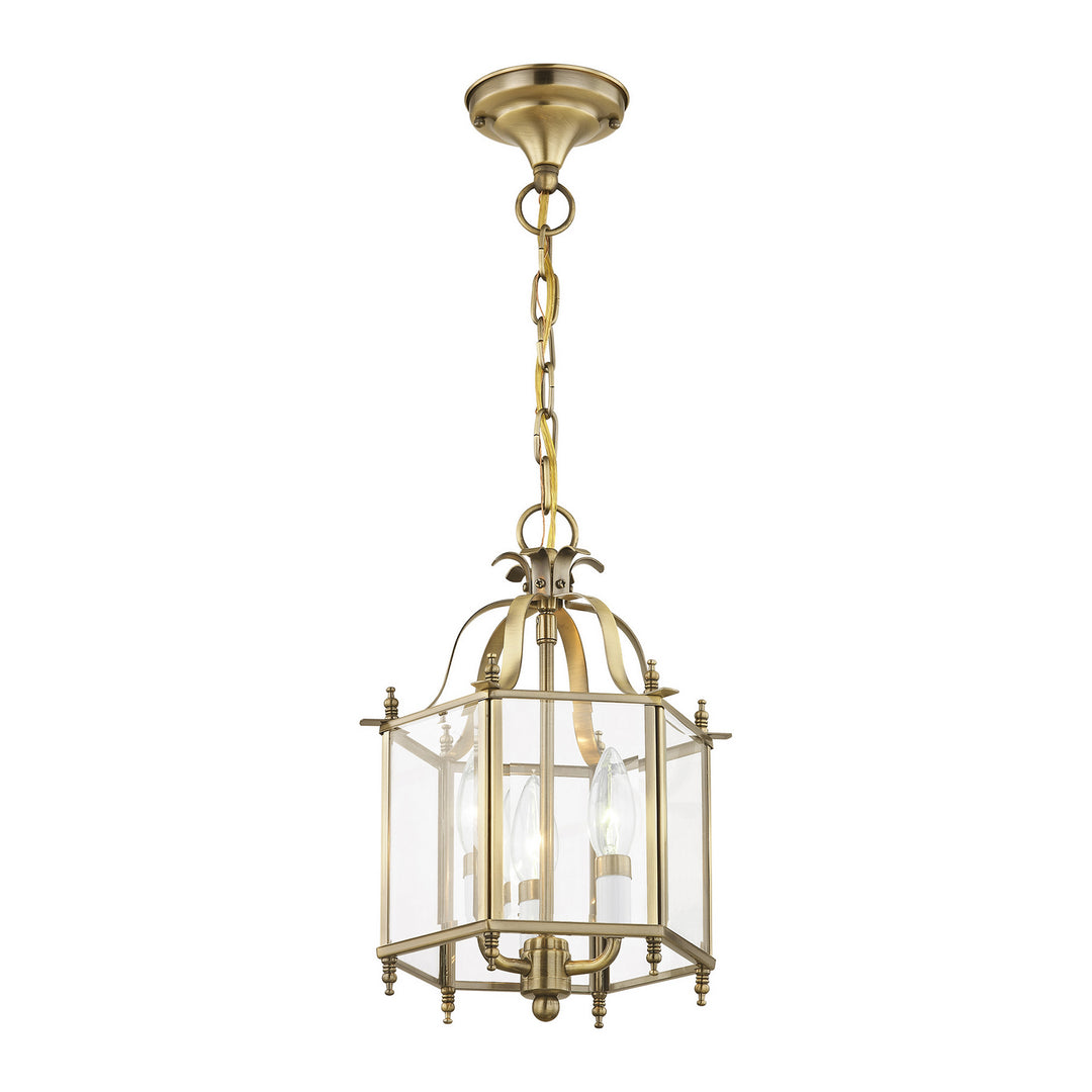 Livex Livingston 4403-01 Pendant Light - Antique Brass