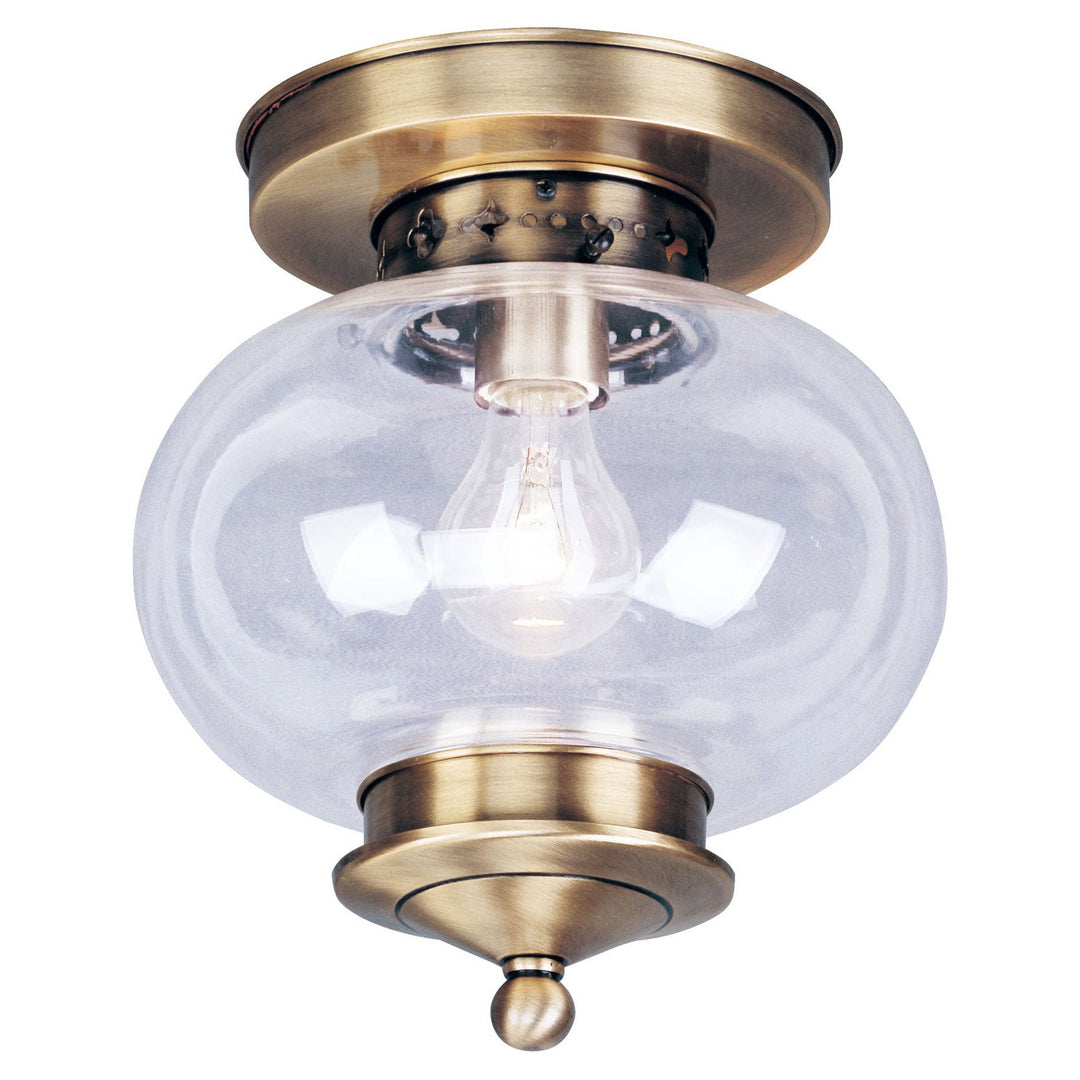 Livex Harbor 5032-01 Ceiling Light - Antique Brass
