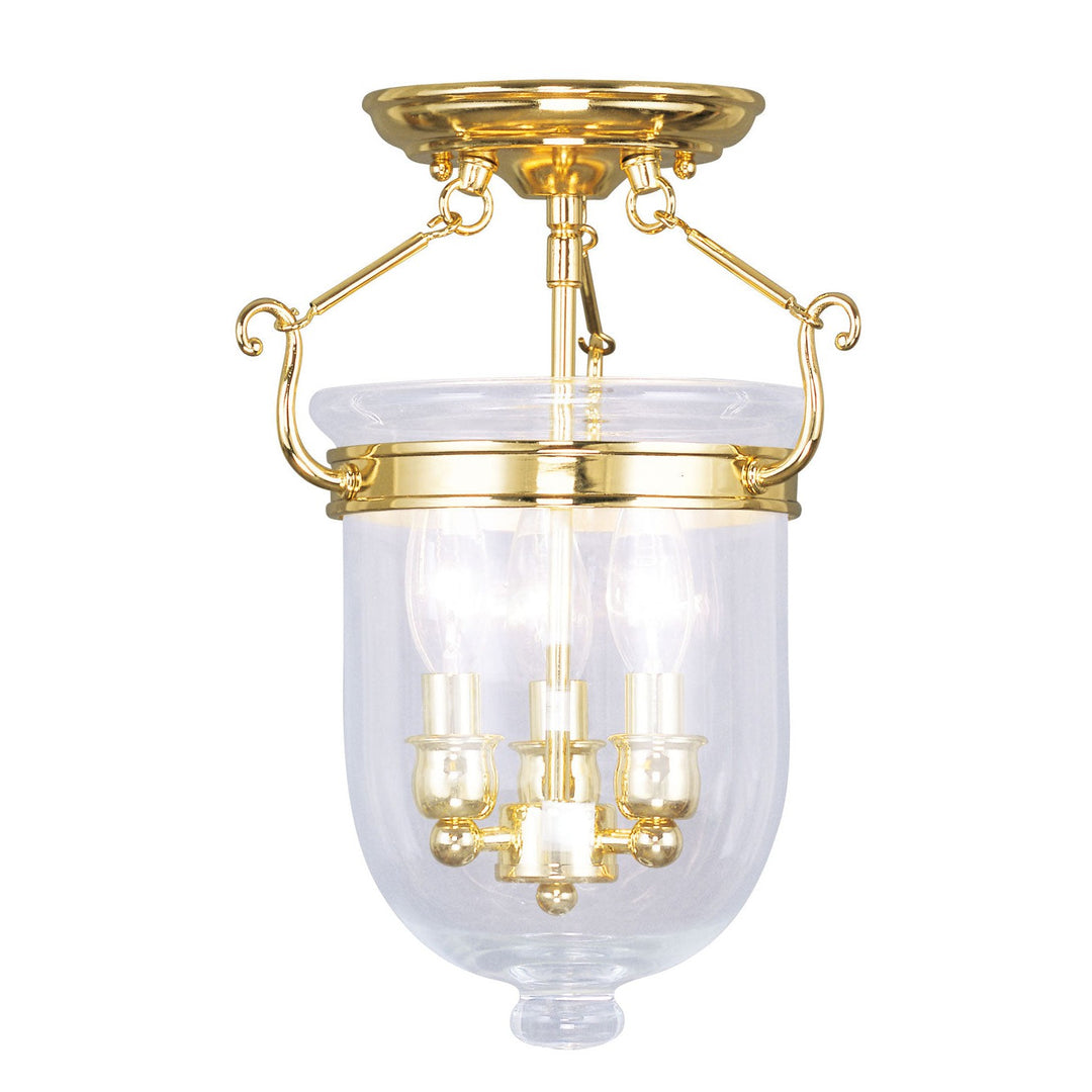 Livex Jefferson 5061-02 Pendant Light - Polished Brass