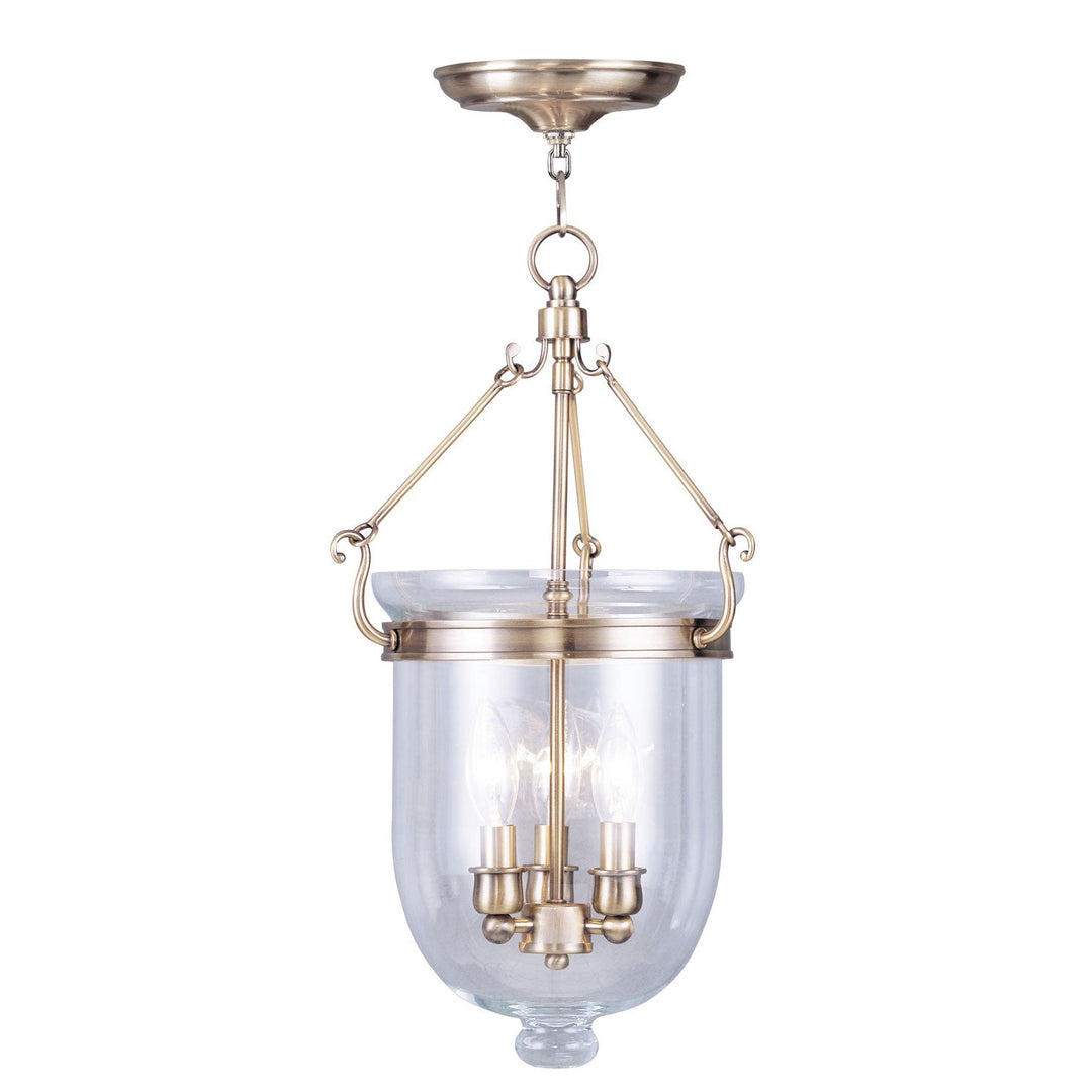 Livex Jefferson 5063-01 Pendant Light - Antique Brass