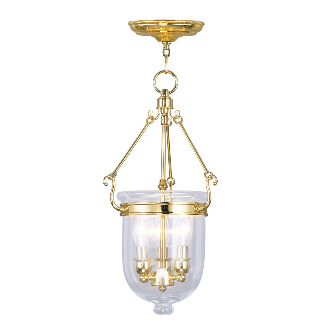 Livex Jefferson 5063-02 Pendant Light - Polished Brass