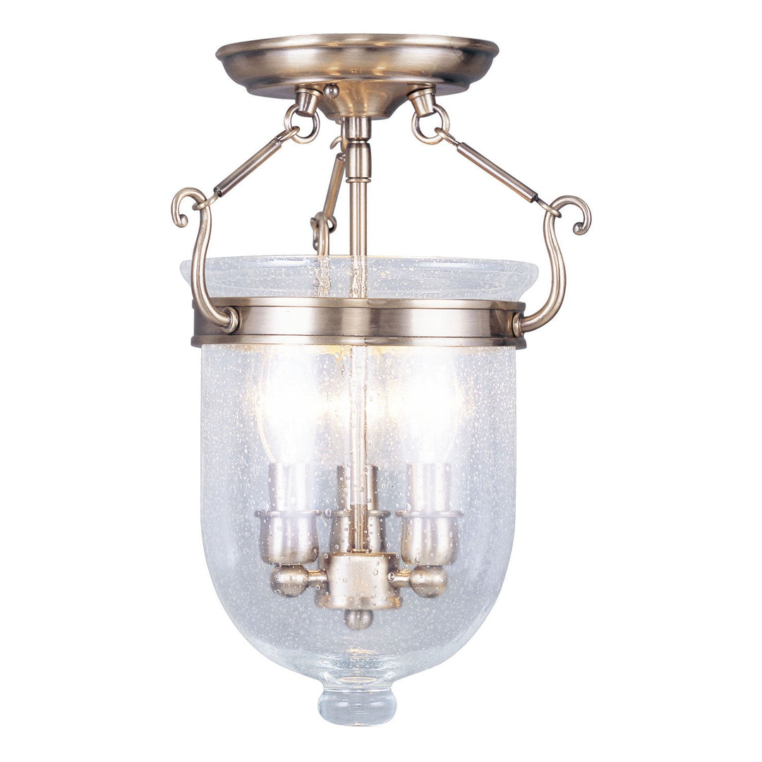 Livex Jefferson 5081-01 Ceiling Light - Antique Brass