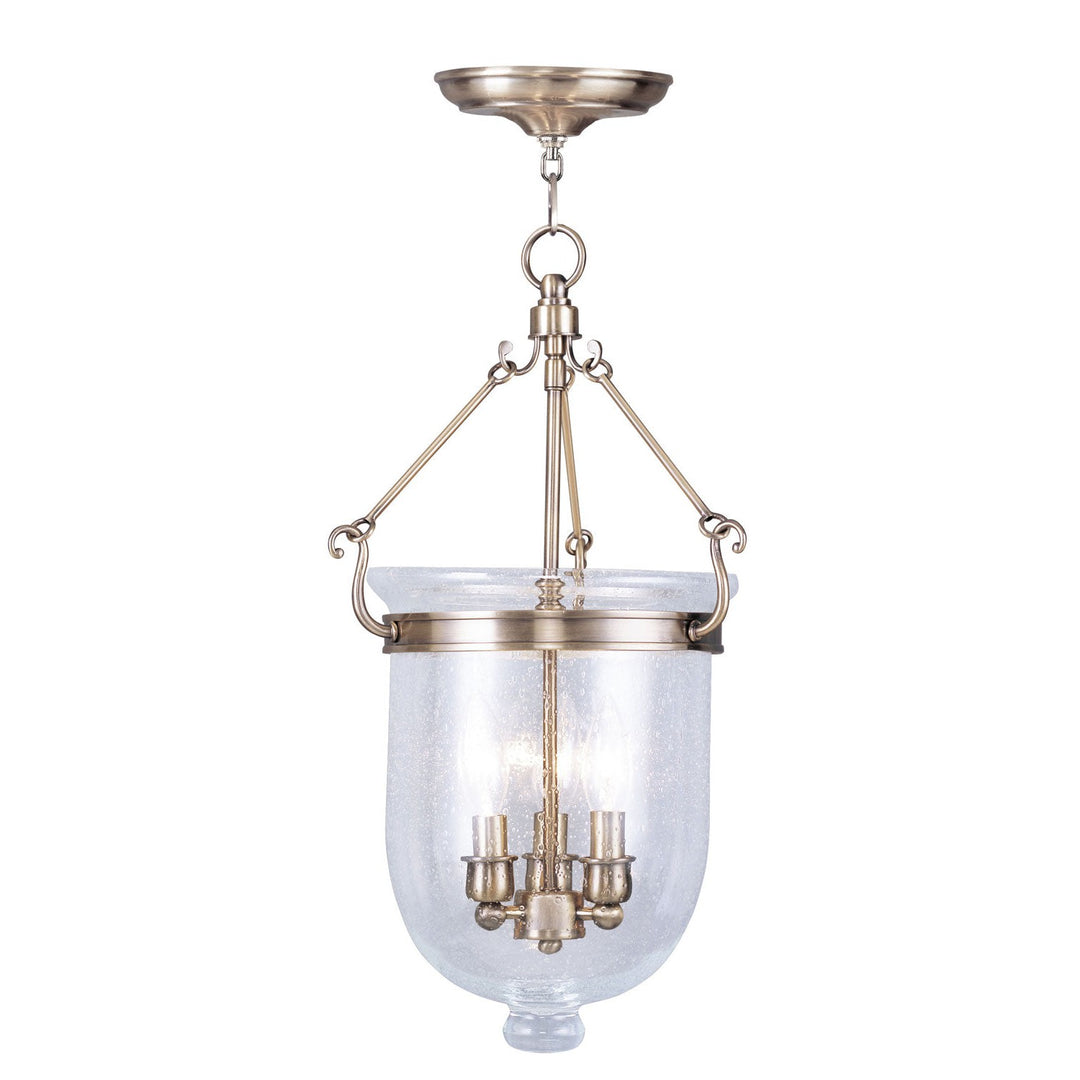 Livex Jefferson 5083-01 Pendant Light - Antique Brass
