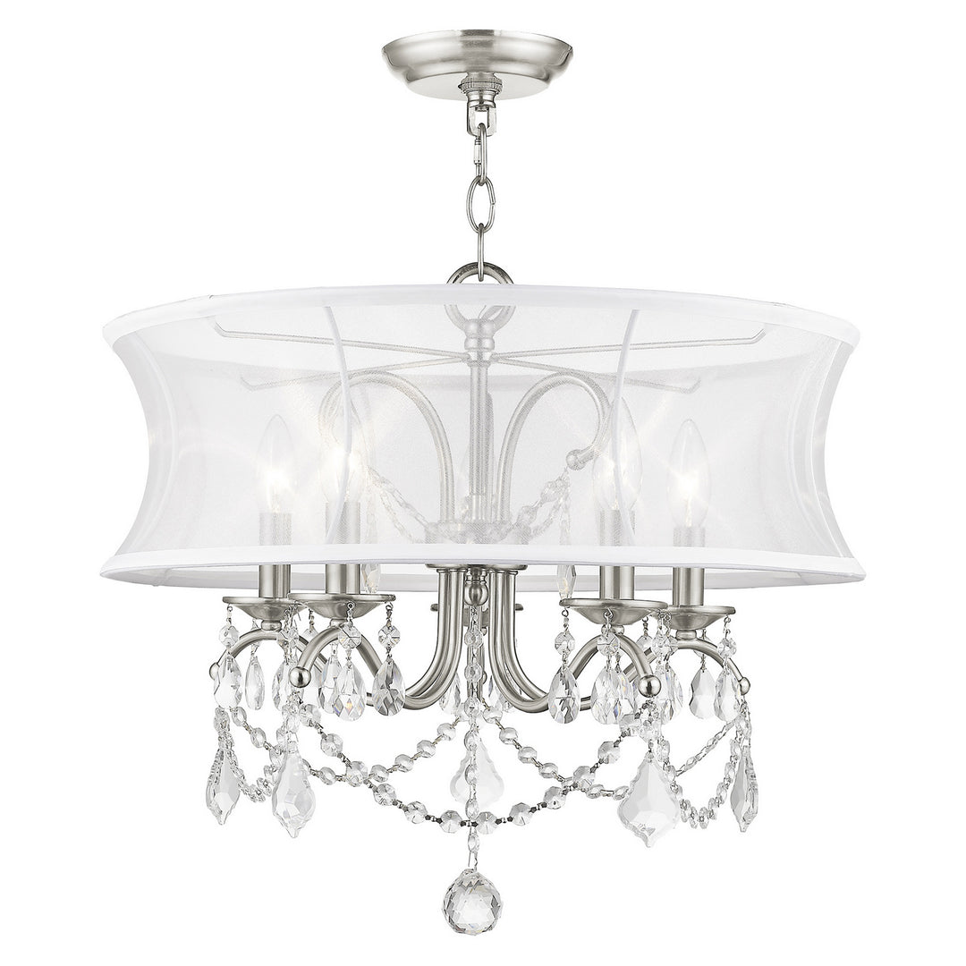 Livex Newcastle 6305-91 Chandelier Light - Brushed Nickel