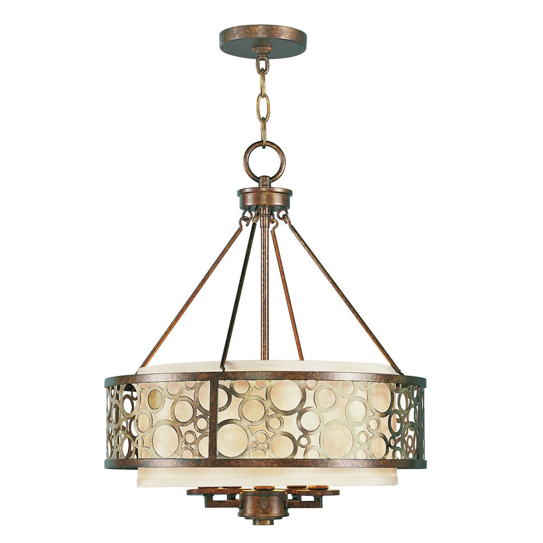 Livex Avalon 8675-64 Pendant Light - Hand Applied Palacial Bronze w/ Gildeds