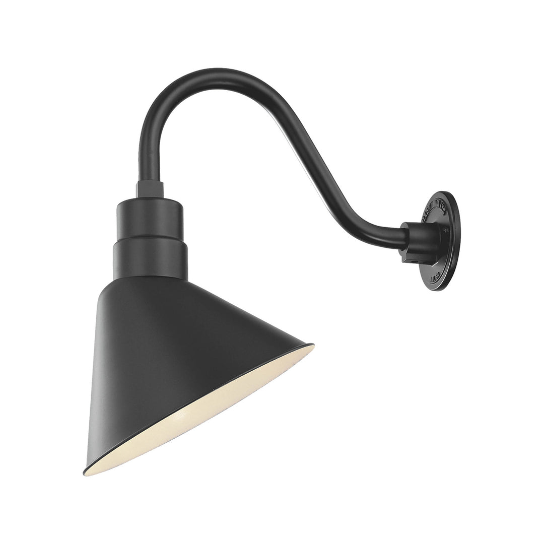 Millennium Lighting RAS12-SB R Series One Light Pendant Utility Light Black