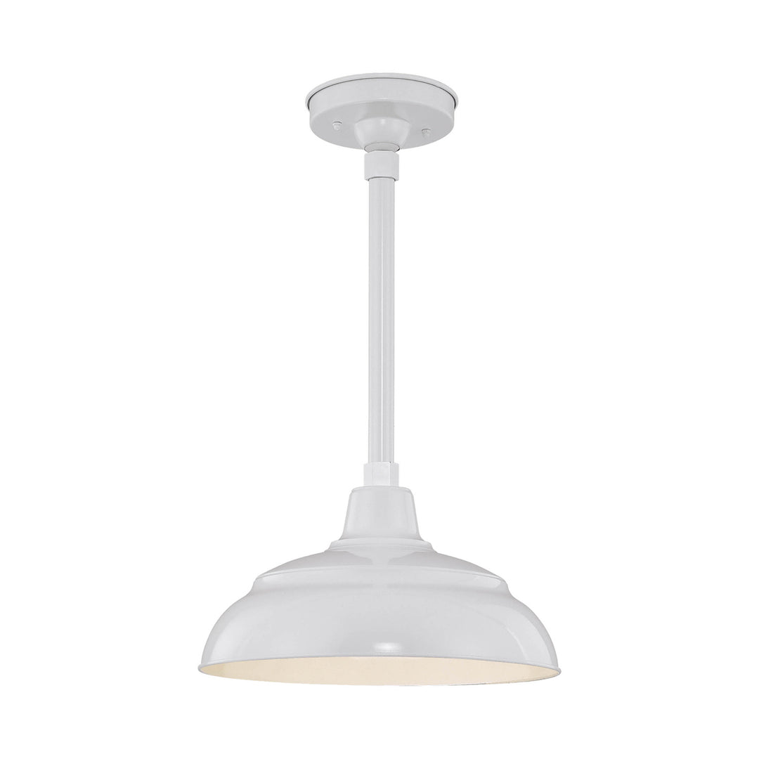 Millennium Lighting RWHS14-WH R Series One Light Pendant Utility Light White