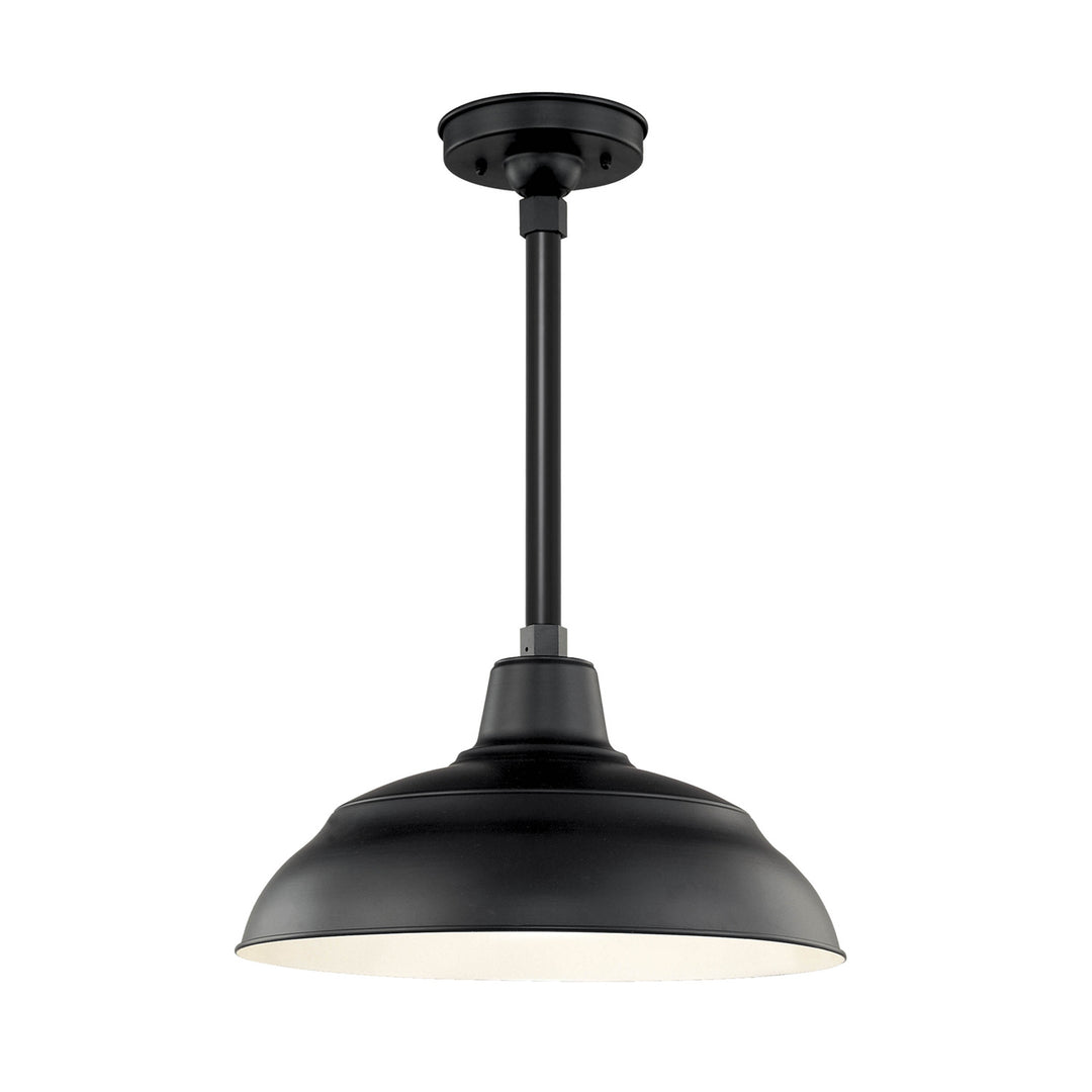 Millennium Lighting RWHS17-SB R Series One Light Pendant Utility Light Black