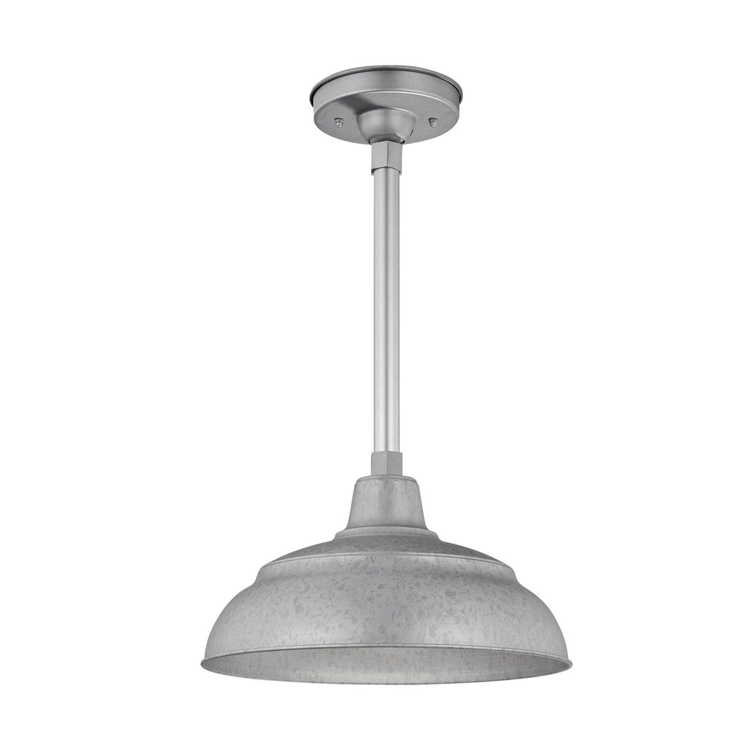 Millennium Lighting RWHS14-GA R Series One Light Pendant Utility Light Pewter, Nickel, Silver