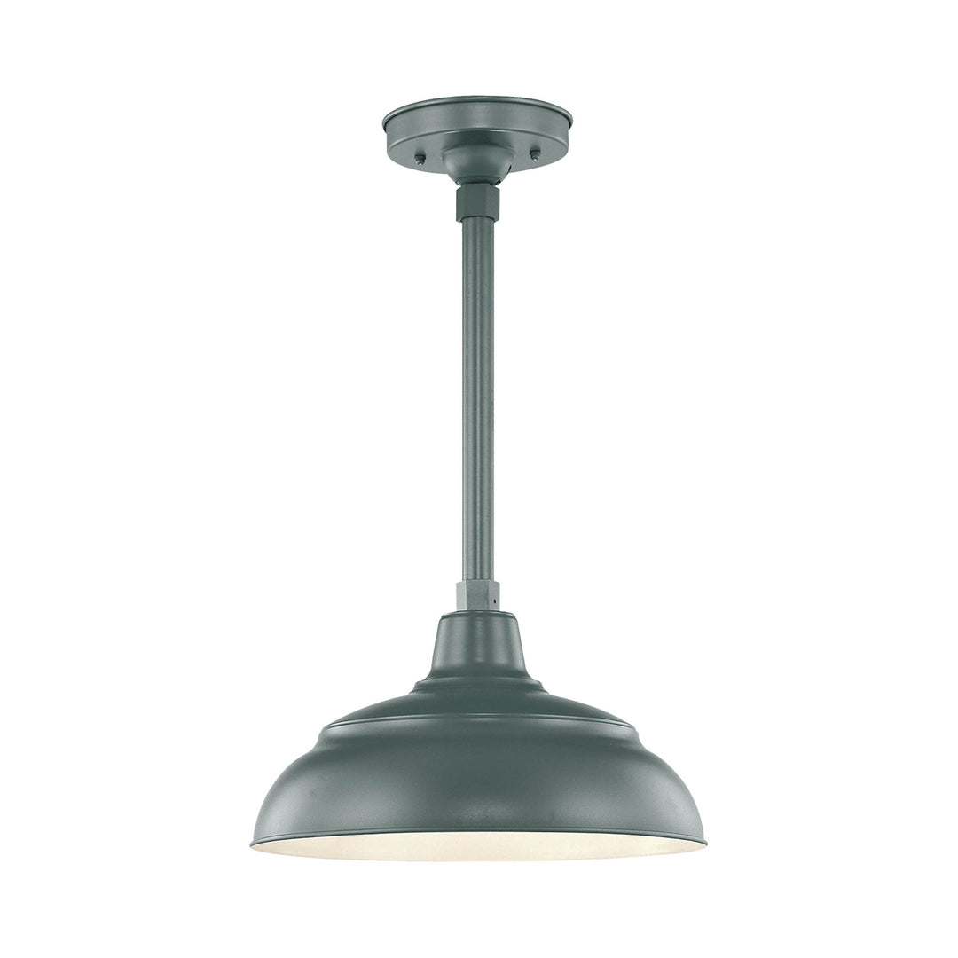 Millennium Lighting RWHS14-SG R Series One Light Pendant Utility Light Verde