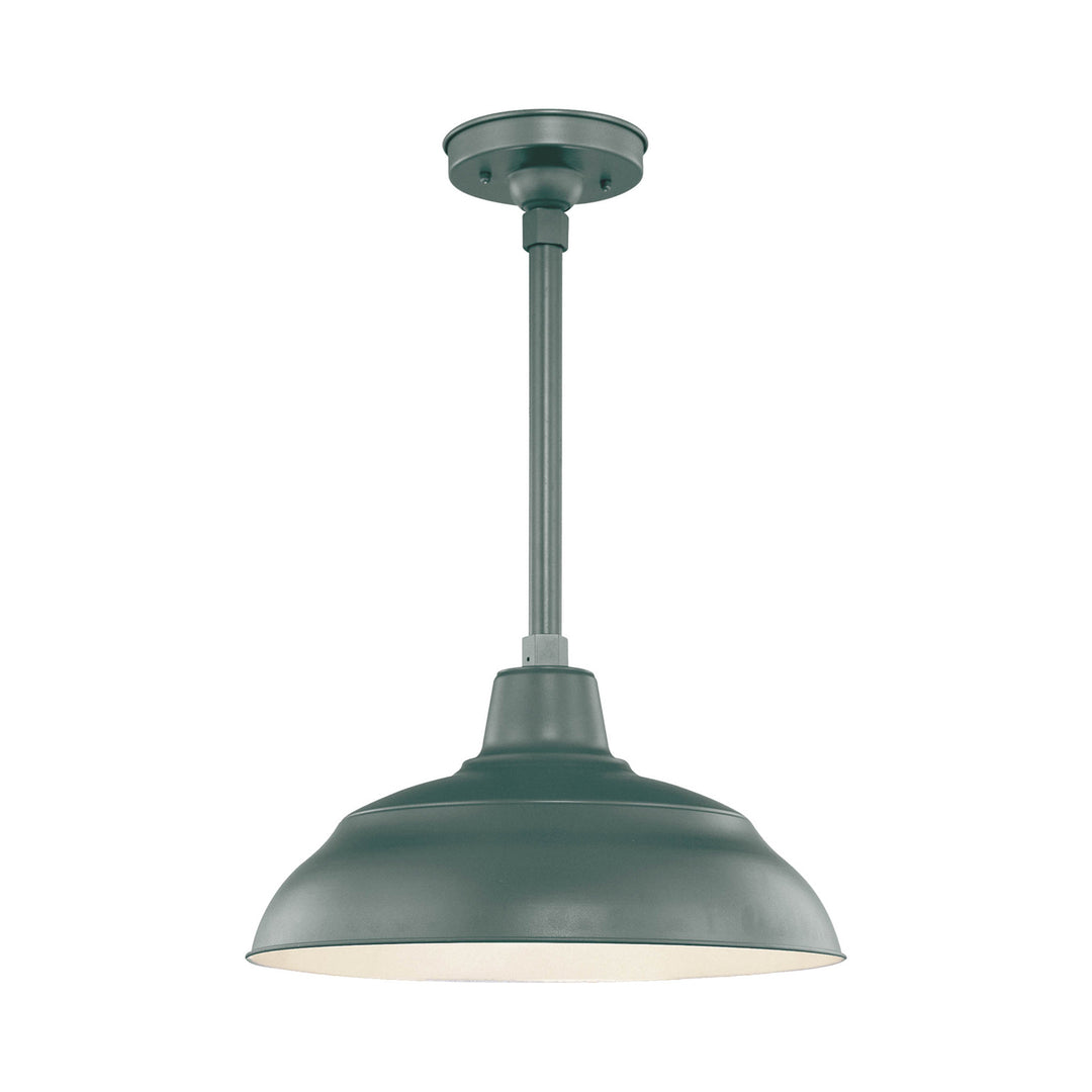 Millennium Lighting RWHS17-SG R Series One Light Pendant Utility Light Verde