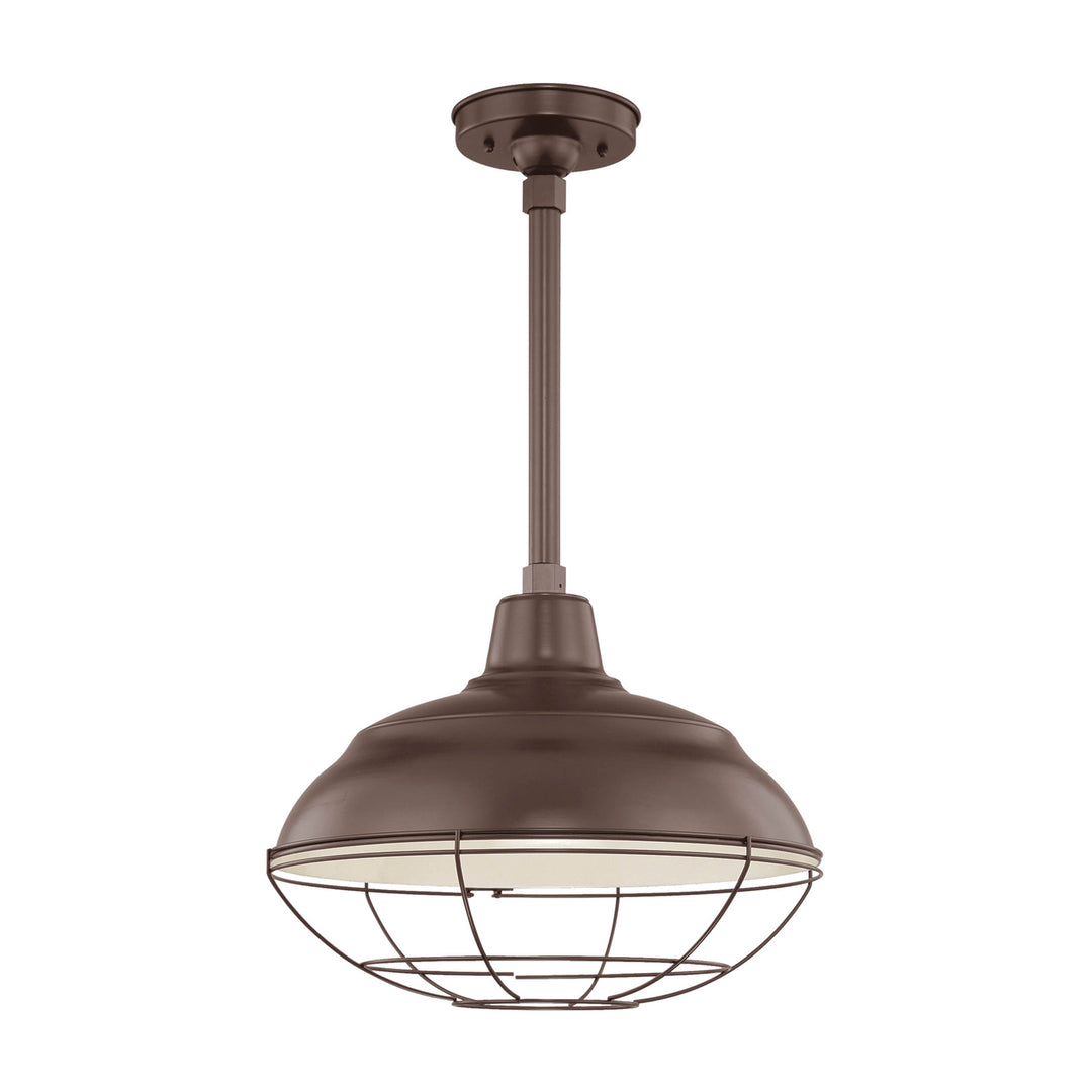 Millennium Lighting RWHS17-ABR R Series One Light Pendant Utility Light Bronze / Dark