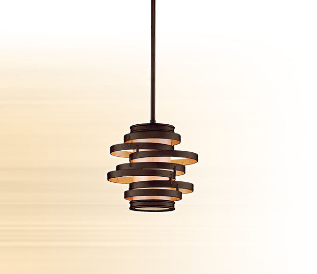 Corbett Vertigo 113-41 Pendant Light - Bronze And Gold Leaf