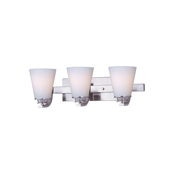 Maxim Conical 9013SWSN Bath Vanity Light 19 in. wide - Satin Nickel