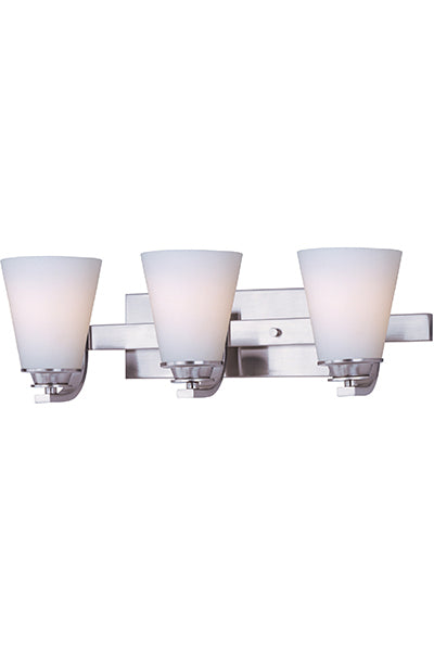 Maxim Conical 9013SWSN Bath Vanity Light 19 in. wide - Satin Nickel