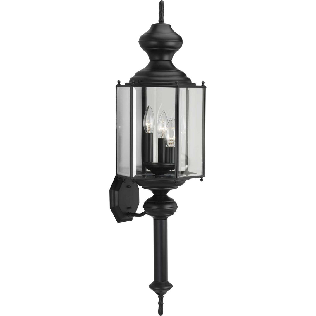 Progress Lighting P5731-31 Carriage Classics Three Light Wall Lantern Outdoor Black