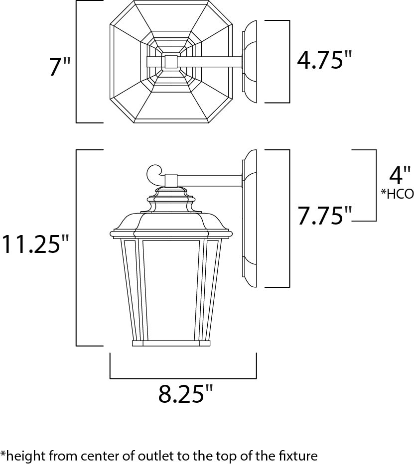 Maxim Lighting 3342WFBO  Radcliffe Outdoor Black Oxide