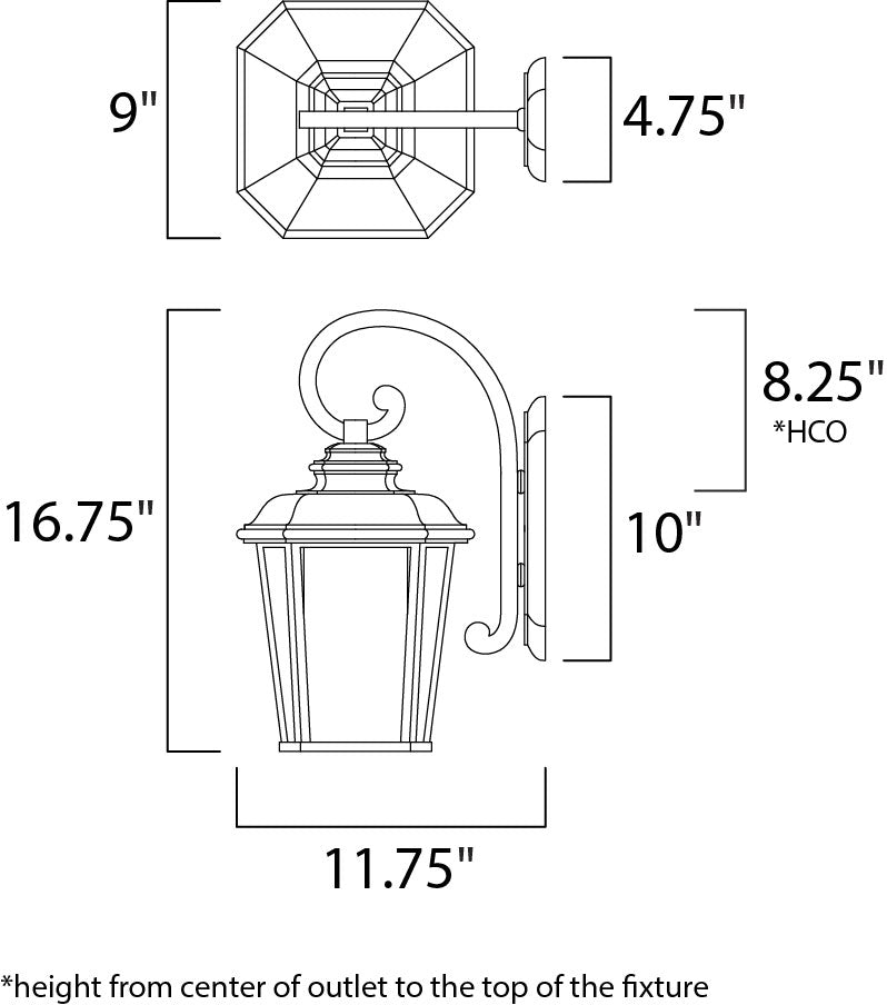 Maxim Lighting 3344WFBO  Radcliffe Outdoor Black Oxide