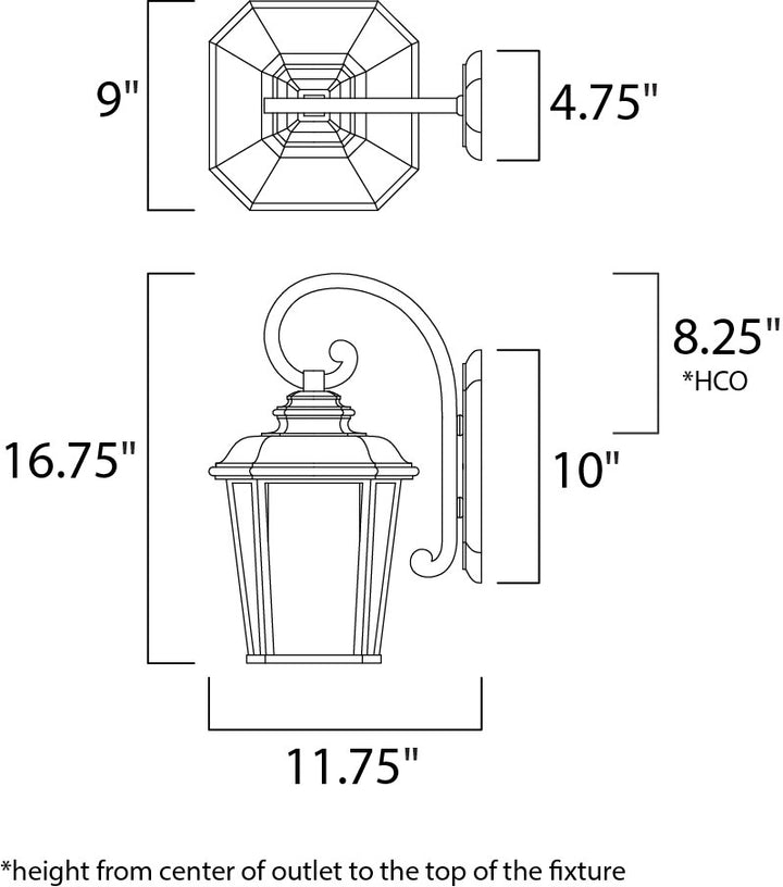 Maxim Lighting 3344WFBO  Radcliffe Outdoor Black Oxide