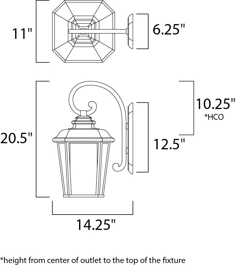 Maxim Lighting 3346WFBO  Radcliffe Outdoor Black Oxide