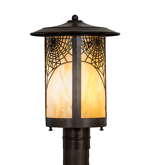 Meyda Tiffany Lighting 33935 Fulton One Light Post Mount Outdoor Bronze / Dark