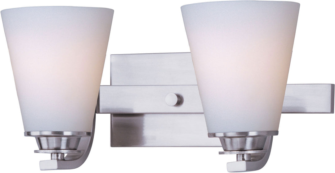 Maxim Conical 9012SWSN Bath Vanity Light 13 in. wide - Satin Nickel