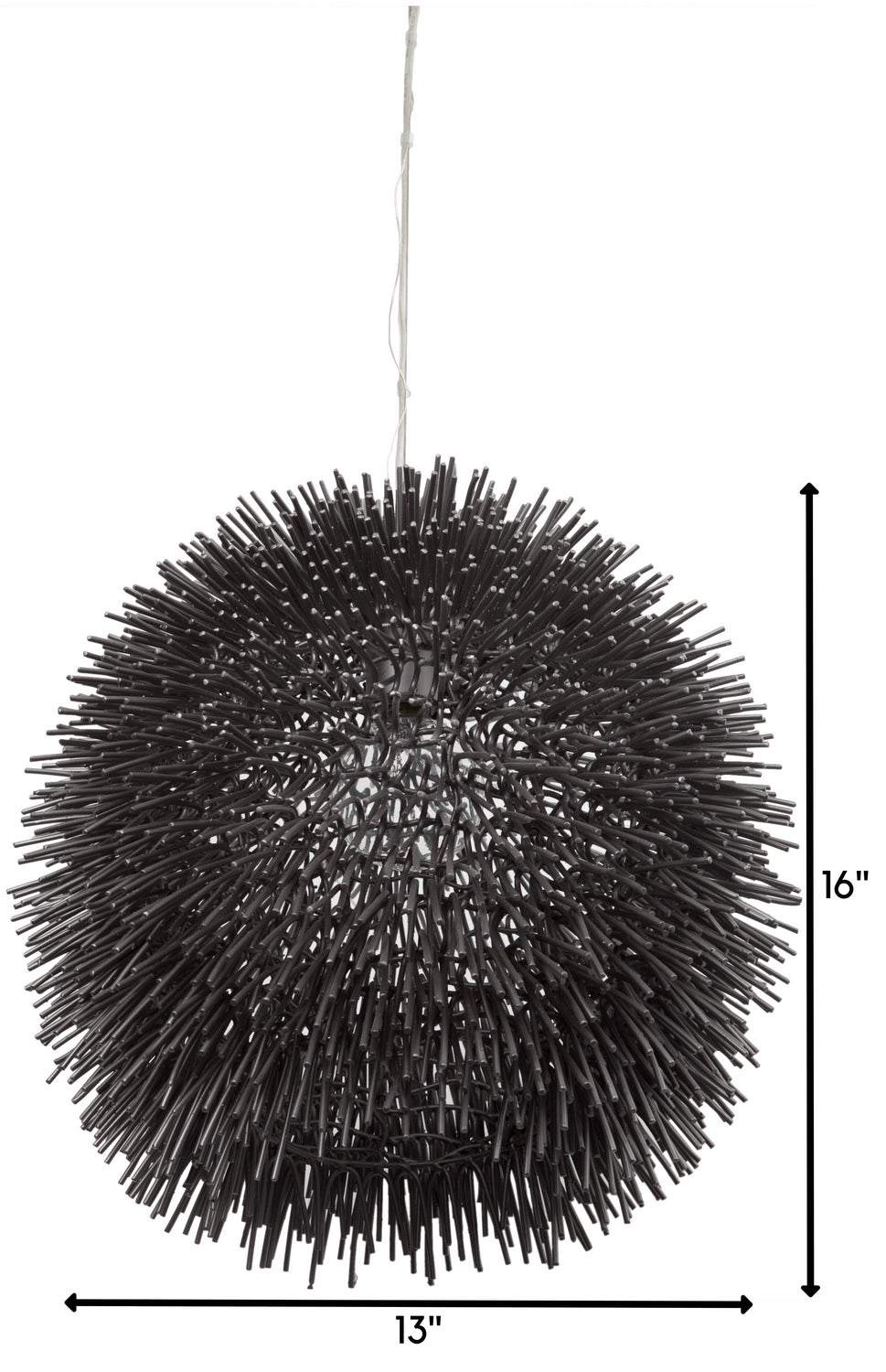 Varaluz Urchin 169P01BL Pendant Light - Black