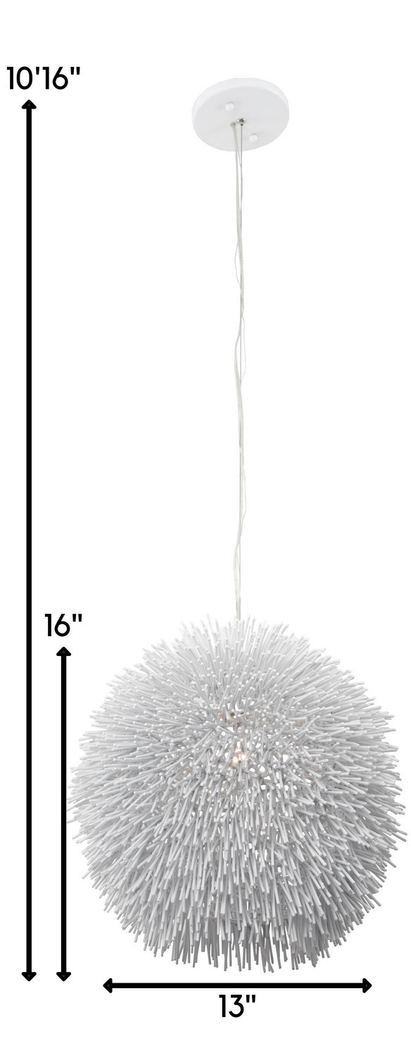 Varaluz Urchin 169P01WH Pendant Light - White