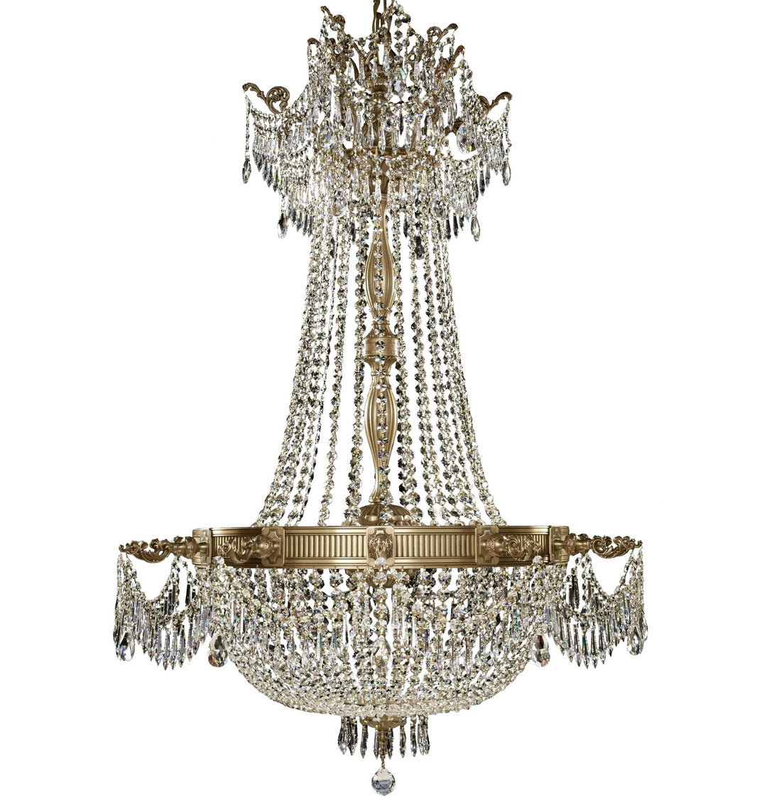 American Brass & Crystal Valencia CH8124-P-03G Chandelier Light - French Gold Glossy