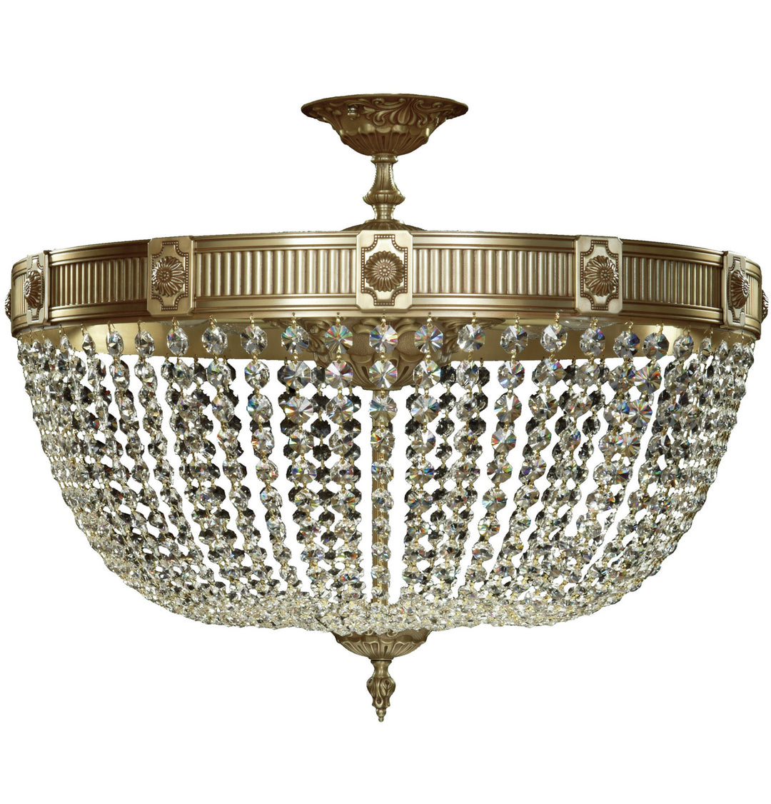 American Brass & Crystal Valencia FM8004-P-03G Ceiling Light - French Gold Glossy