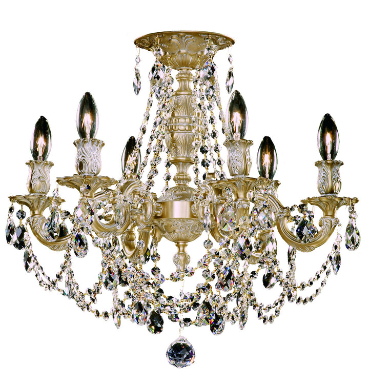 American Brass & Crystal Biella FM9203-O-04G Ceiling Light - Antique White Glossy