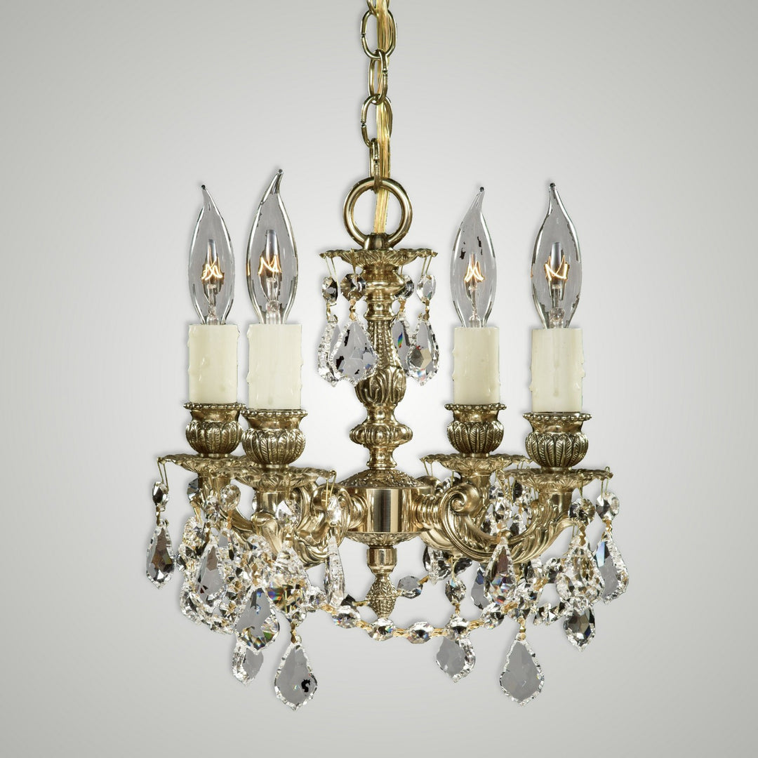 American Brass & Crystal Biella CH9102-A-12G-PI Chandelier Light - Polished Brass with Black Inlay