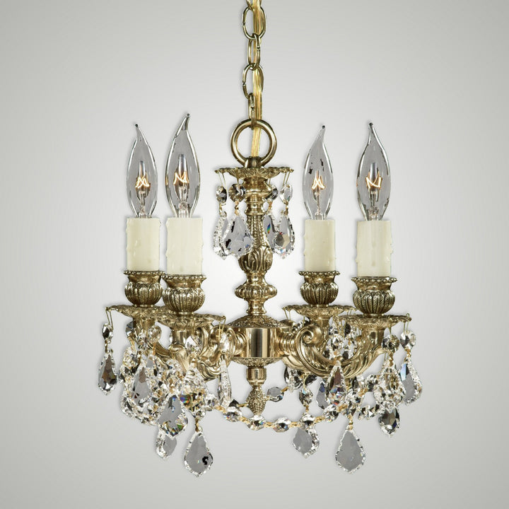 American Brass & Crystal Biella CH9102-A-12G-PI Chandelier Light - Polished Brass with Black Inlay