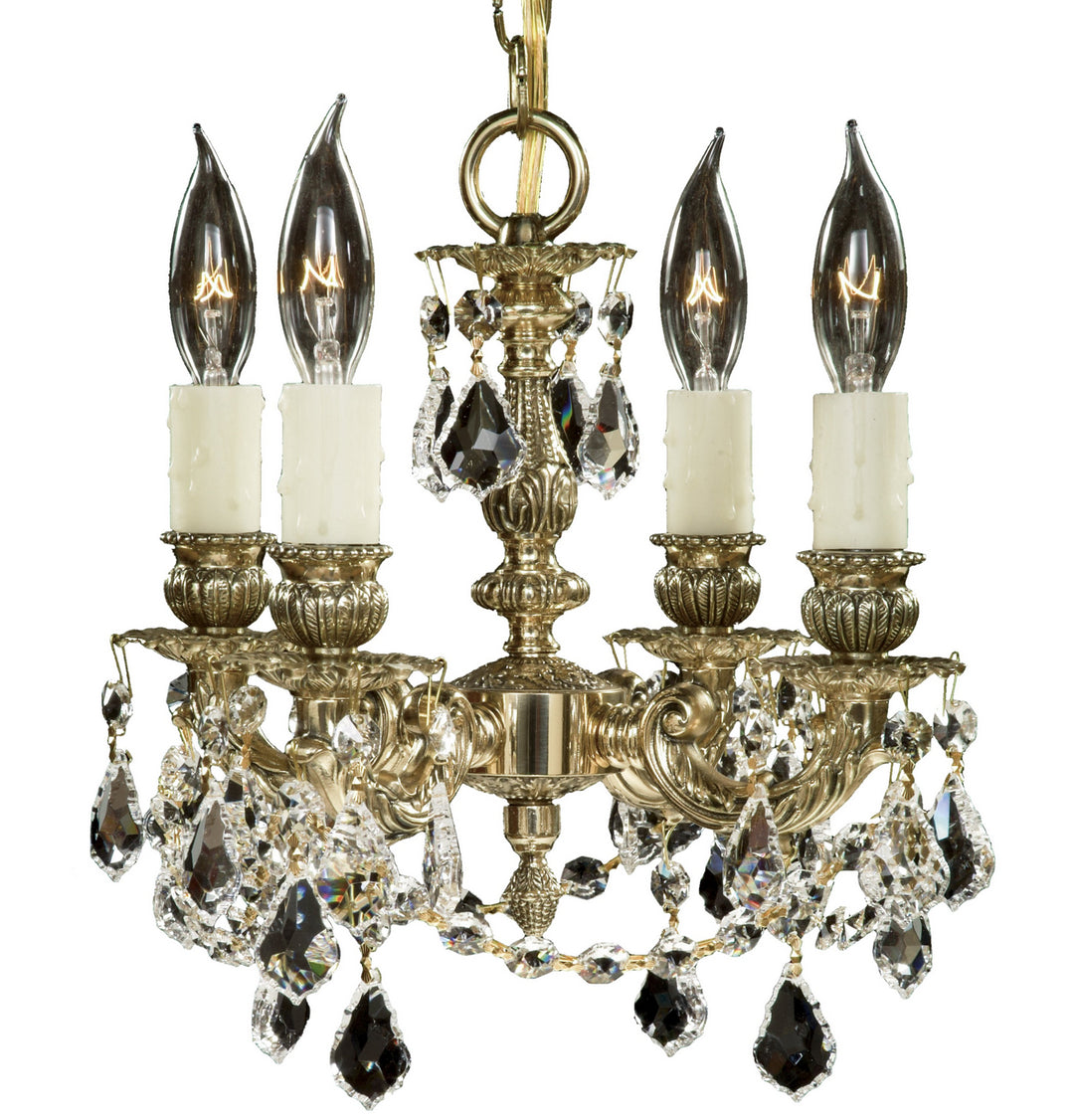 American Brass & Crystal Biella CH9102-A-12G-PI Chandelier Light - Polished Brass with Black Inlay