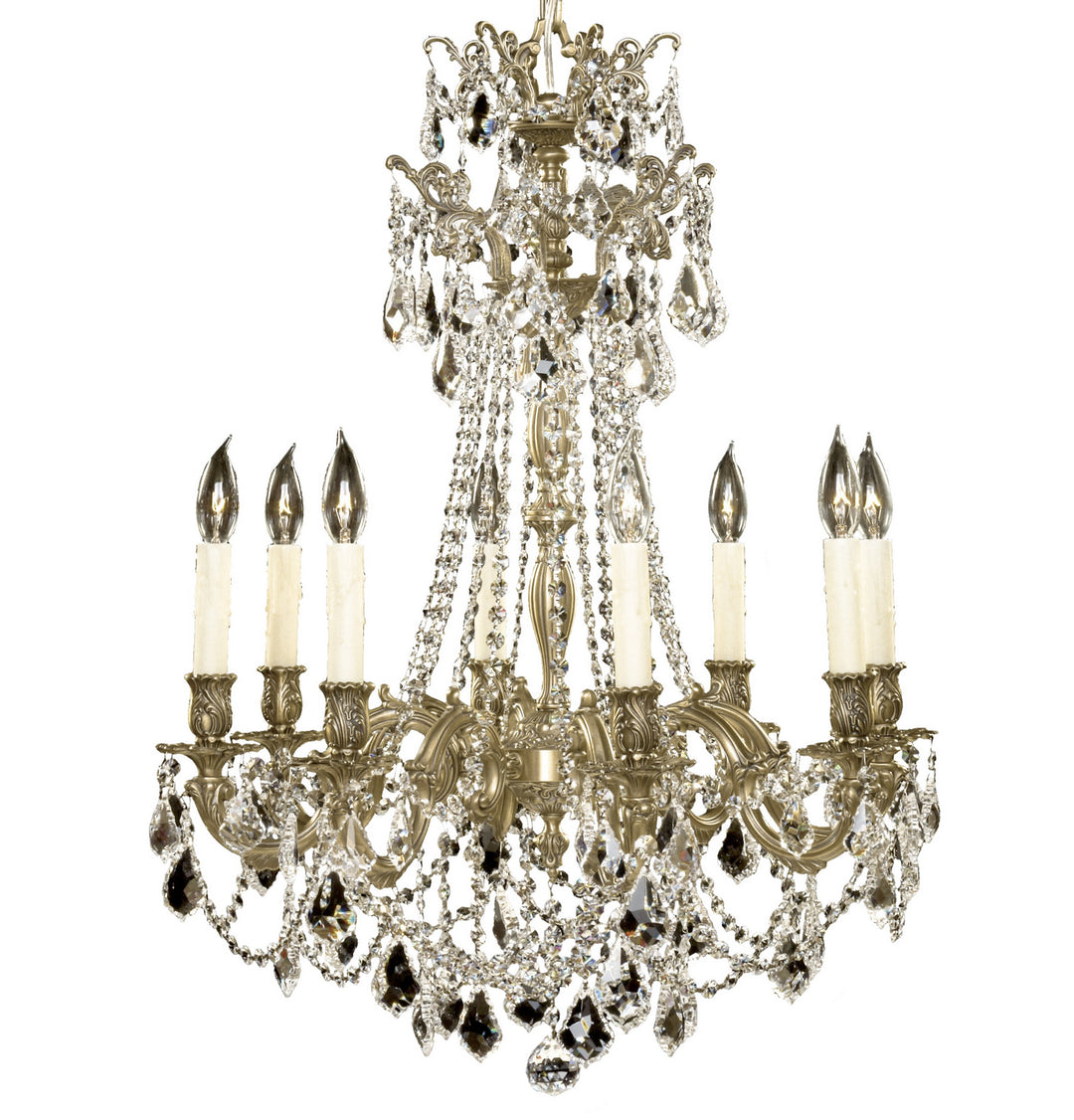American Brass & Crystal Biella CH9238-A-02G-PI Chandelier Light - Antique Black Glossy