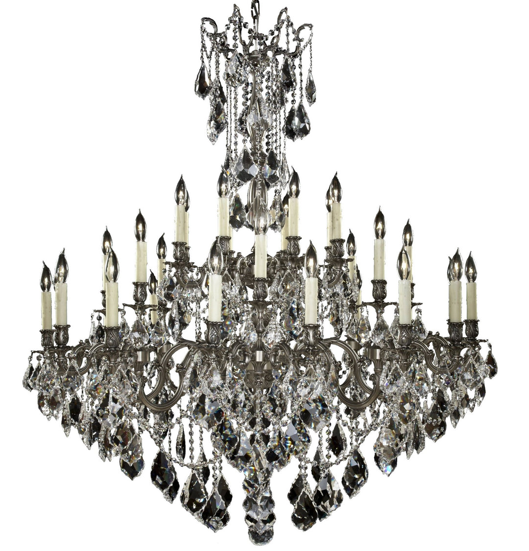 American Brass & Crystal Elise CH9323-A-10G-PI Chandelier Light - Antique Silver