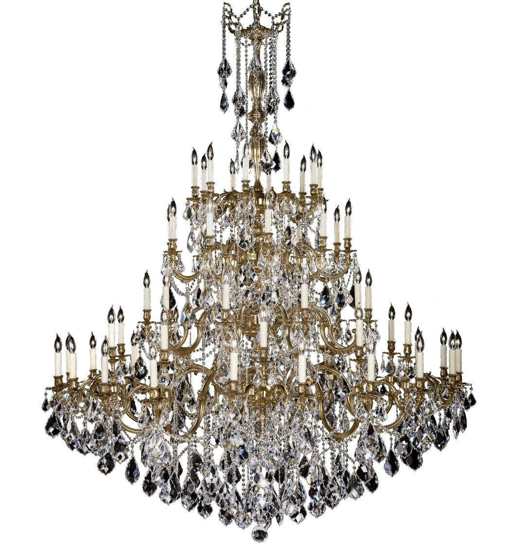 American Brass & Crystal Elise CH9326-A-01G-PI Chandelier Light - Polished Brass w/Umber Inlay