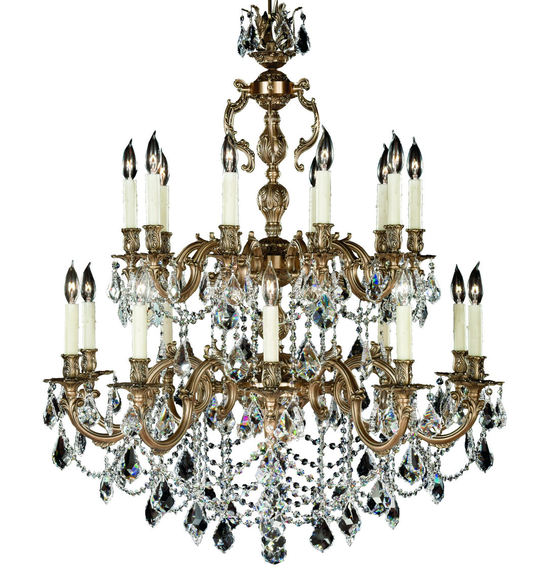 American Brass & Crystal Rosetta CH9581-A-02G-PI Chandelier Light - Antique Black Glossy