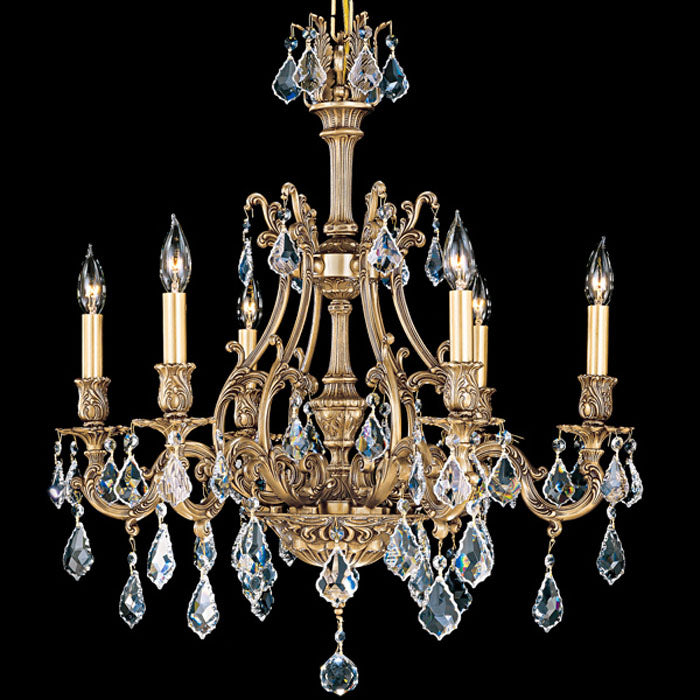 American Brass & Crystal Chateau CH9631-A-03G-ST Chandelier Light - French Gold Glossy