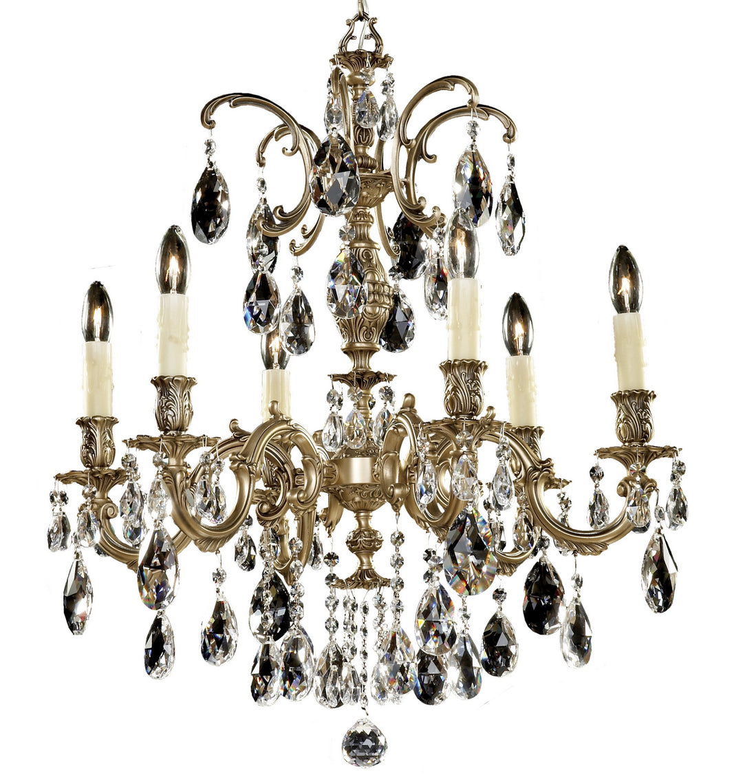 American Brass & Crystal Marlena CH9713-O-02G-PI Chandelier Light - Antique Black Glossy