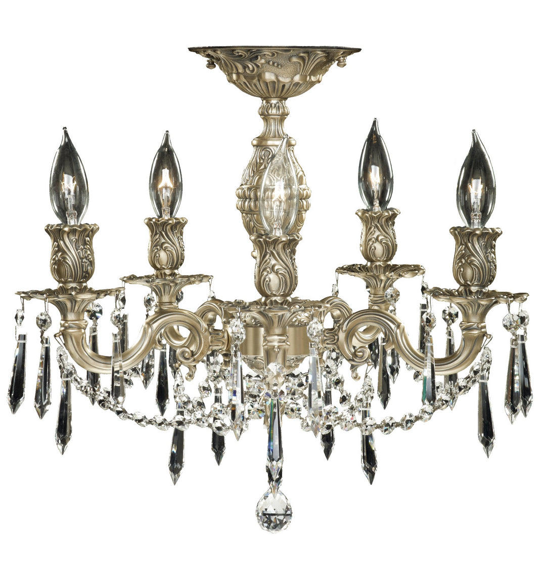 American Brass & Crystal Rosetta FM9511-U-02G Ceiling Light - Antique Black Glossy
