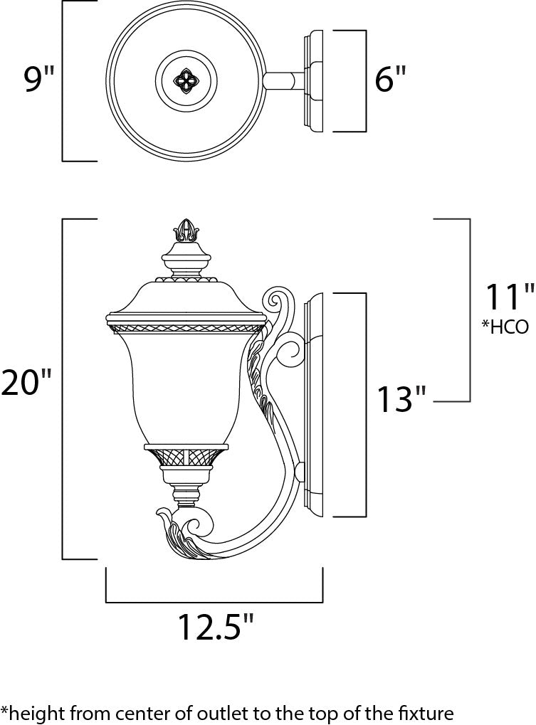 Maxim Lighting 3423WGOB  Carriage House Dc Outdoor Oriental Bronze